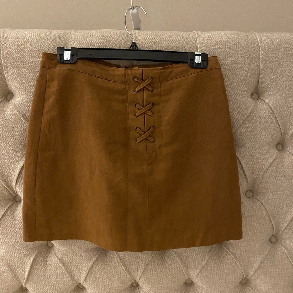 Suede skirt